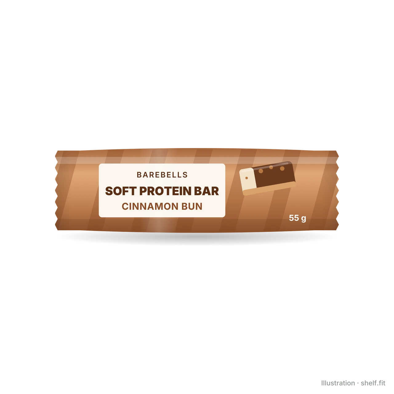 Illustration: Soft Protein Bar Cinnamon Bun