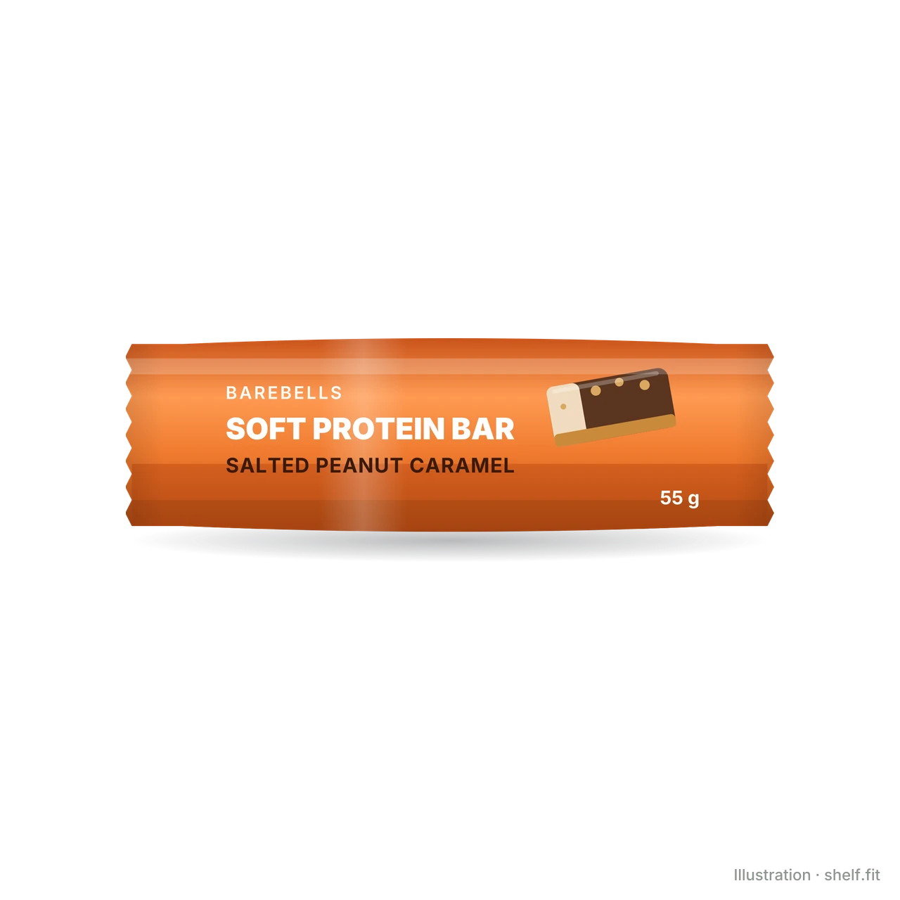 Illustration: Soft Protein Bar Salted Peanut Caramel