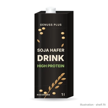 Illustration: Packung Genuss Plus Soja Hafer Drink High Protein, 1-l-Packung