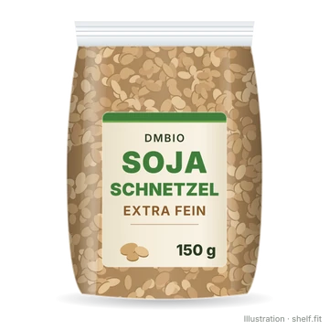 Illustration: Beutel dmBio Soja Schnetzel extra fein, 150 g