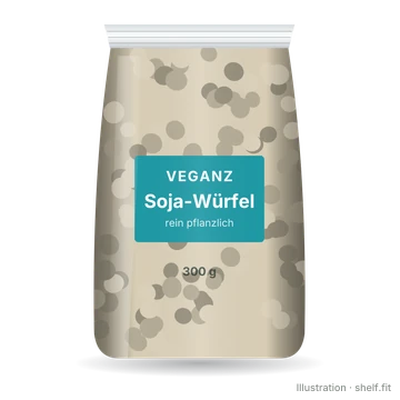 Illustration: Soja-Würfel rein pflanzlich