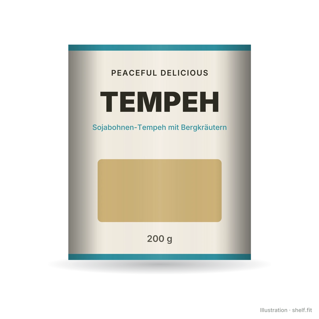 Illustration: Sojabohnen-Tempeh mit Bergkräutern