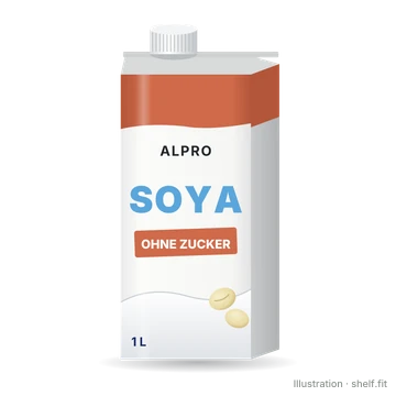 Illustration: Packung Alpro Sojadrink Ohne Zucker, 1 l