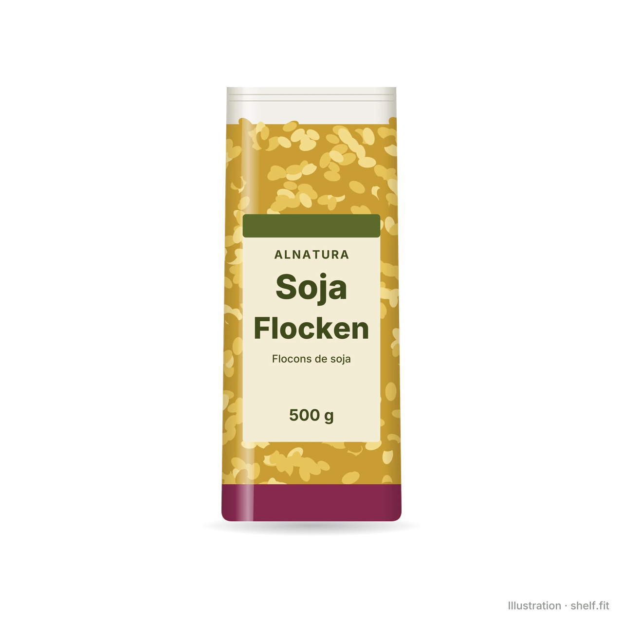 Illustration: Beutel Alnatura Sojaflocken, 500 g