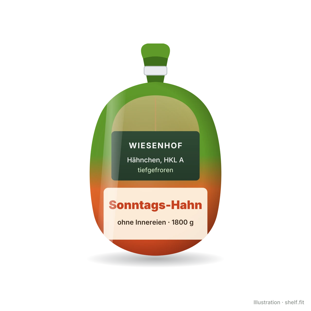 Illustration: Beutel Wiesenhof Sonntags-Hahn, tiefgefroren, 1800 g