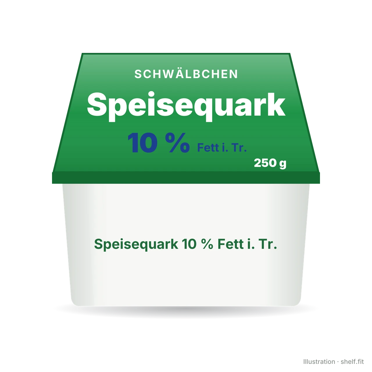 Illustration: Becher Schwälbchen Speisequark 10 % Fett i. Tr., 250 g