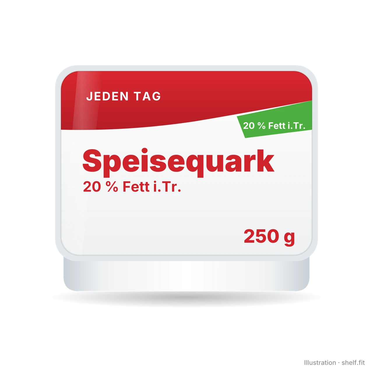 Illustration: Becher Jeden Tag Speisequark 20 % Fett i. Tr., 250 g