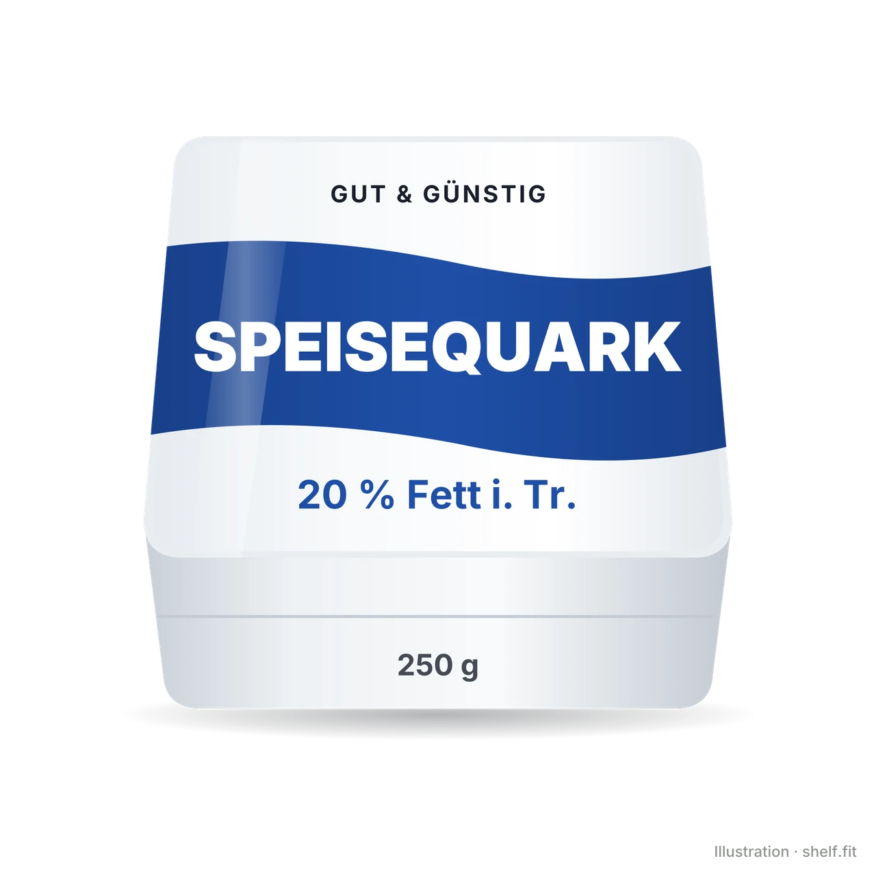 Illustration: Gut & Günstig quark 20 % fat in dry matter tub, 250 g