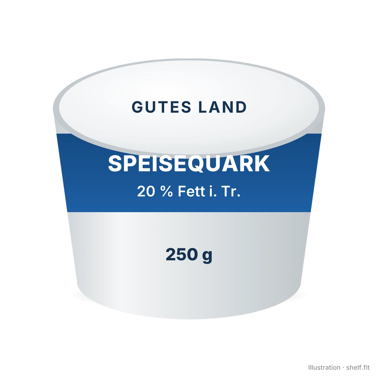 Illustration: Becher Gutes Land Speisequark, 250 g