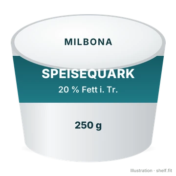 Illustration: Becher Milbona Speisequark, 250 g