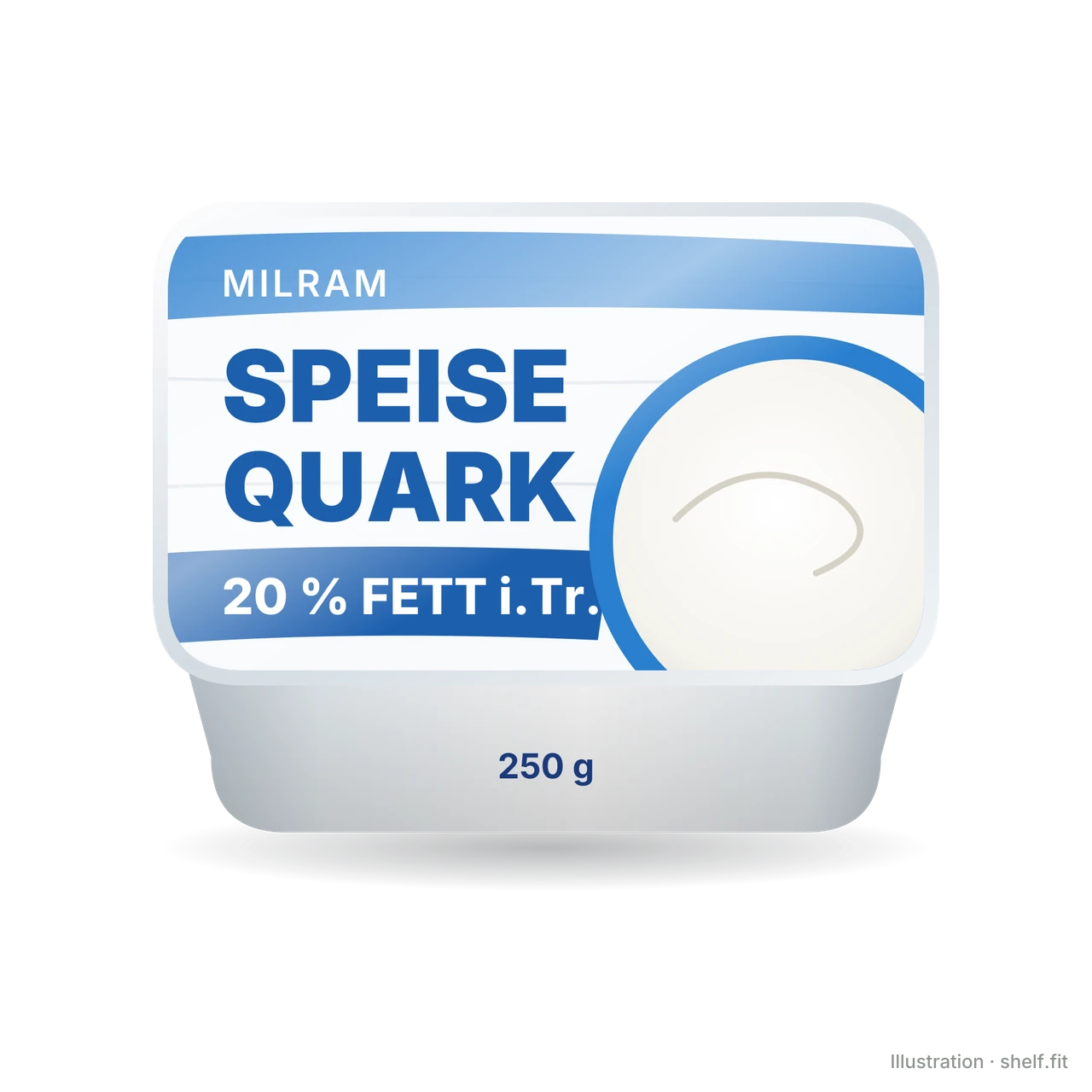 Illustration: Becher Milram SpeiseQuark 20 % Fett i. Tr., 250 g