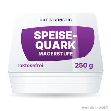 Illustration: Becher Gut & Günstig Speisequark Magerstufe, laktosefrei, 250-g-Becher