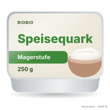 Illustration: BioBio organic low-fat quark tub, 250 g