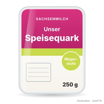 Illustration: Sachsenmilch low-fat quark tub, 250 g