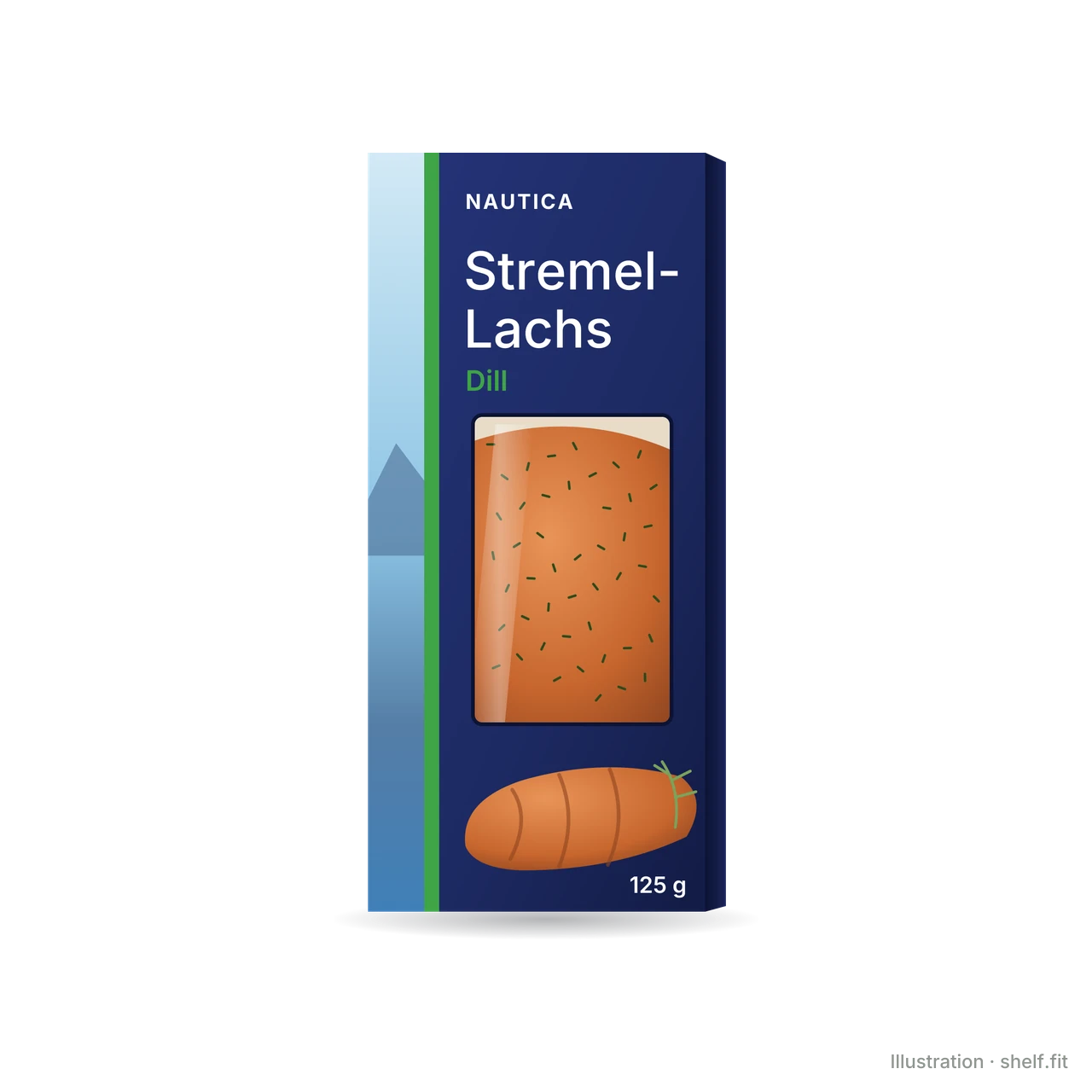 Illustration: nautica Stremellachs Dill, 125-g-Packung