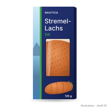 Illustration: nautica Stremellachs Dill, 125-g-Packung