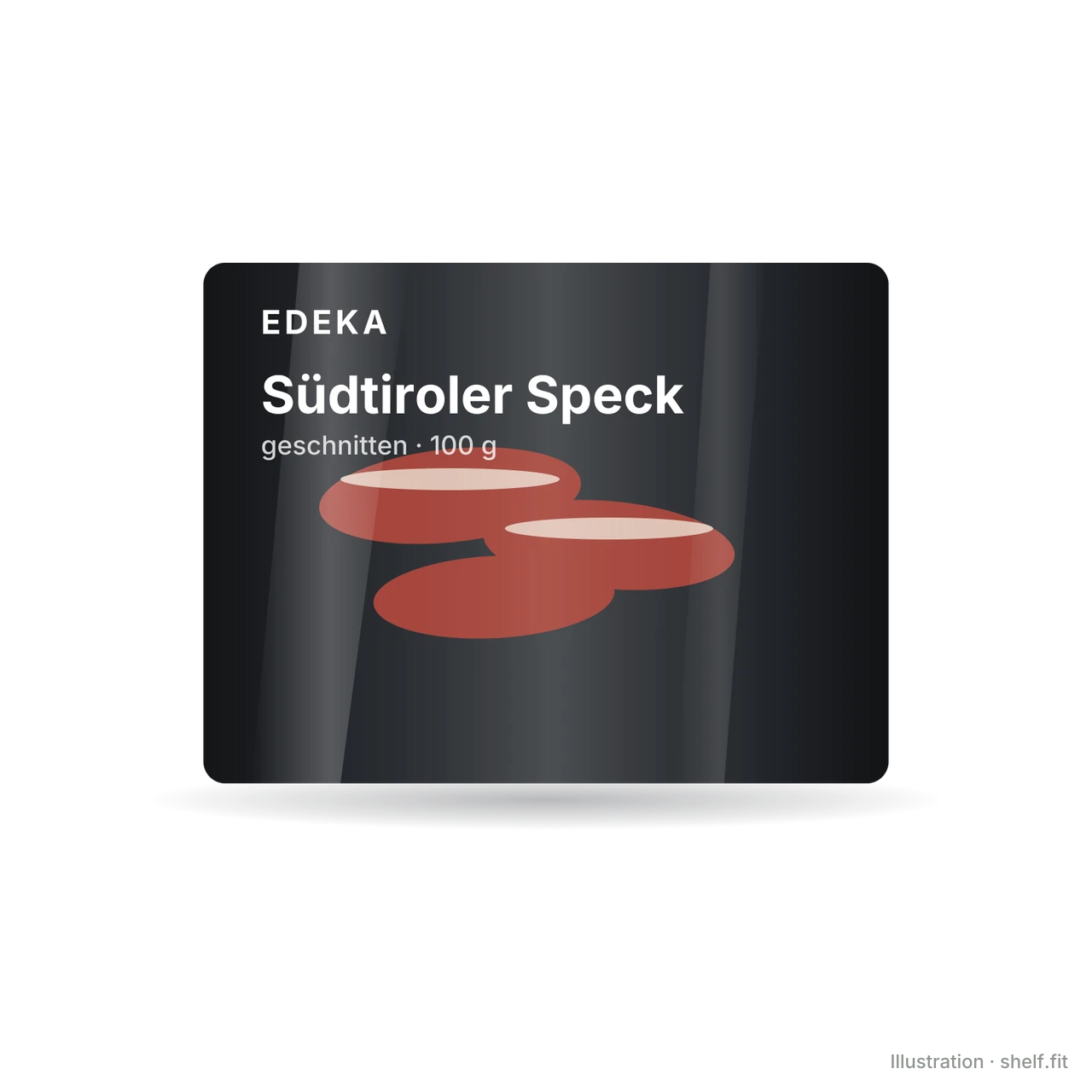 Illustration: Südtiroler Speck g.g.A., geschnitten