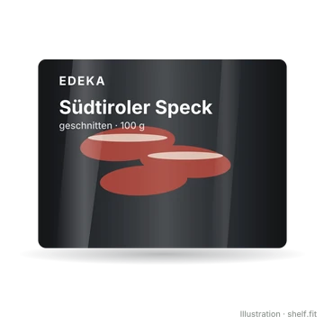 Illustration: Südtiroler Speck g.g.A., geschnitten