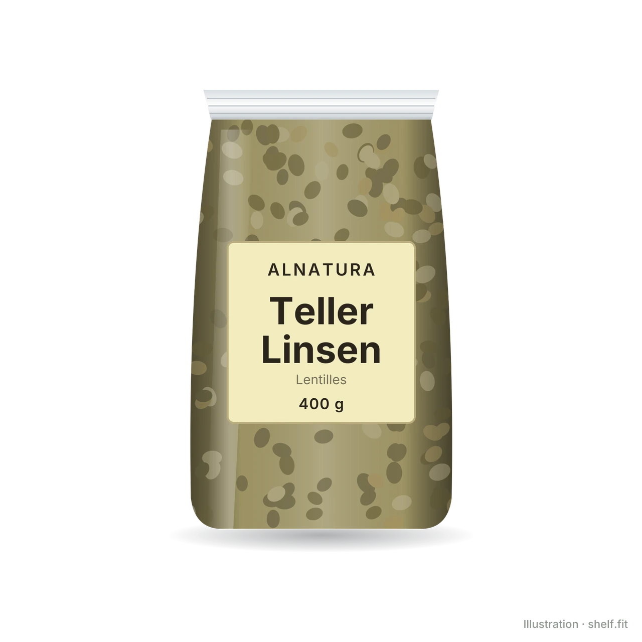 Illustration: Beutel Alnatura Tellerlinsen, 400 g