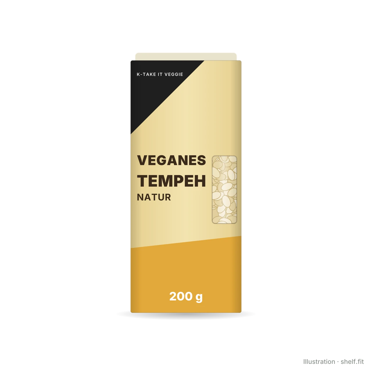 Illustration: Veganes Tempeh Natur