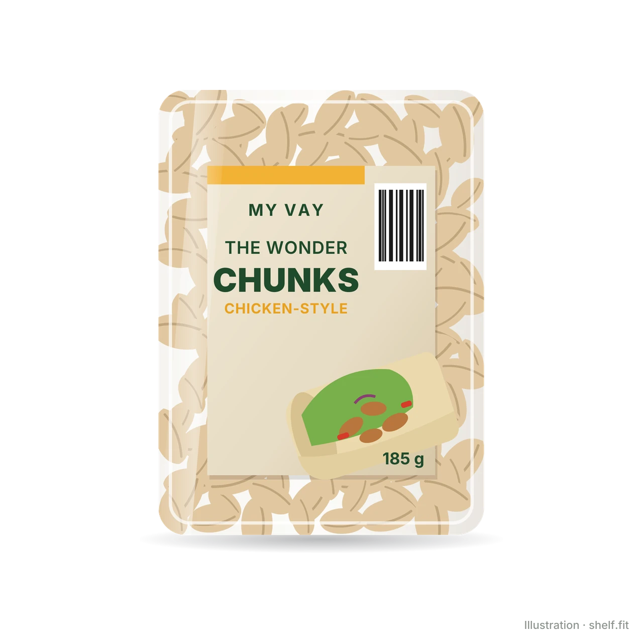 Illustration: My Vay The Wonder Chunks Chicken-Style, 185-g-Packung