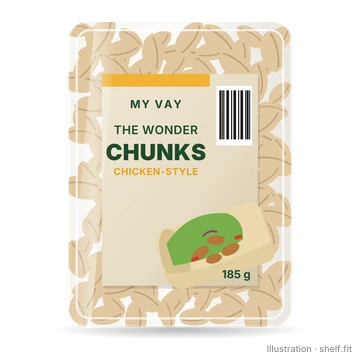 Illustration: My Vay The Wonder Chunks Chicken-Style, 185-g-Packung