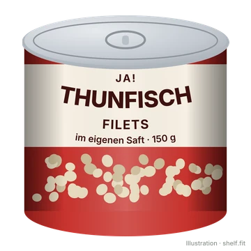 Illustration: Thunfisch Filets im eigenen Saft