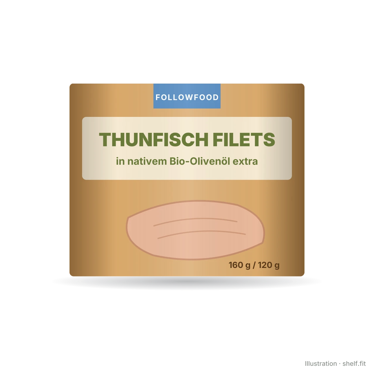 Illustration: Thunfisch-Filets in nativem Bio-Olivenöl extra