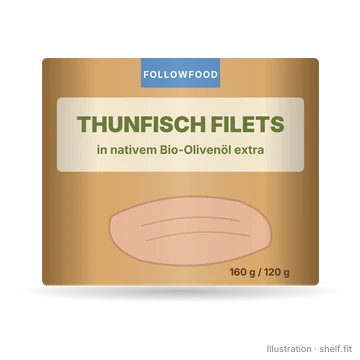 Illustration: Thunfisch-Filets in nativem Bio-Olivenöl extra