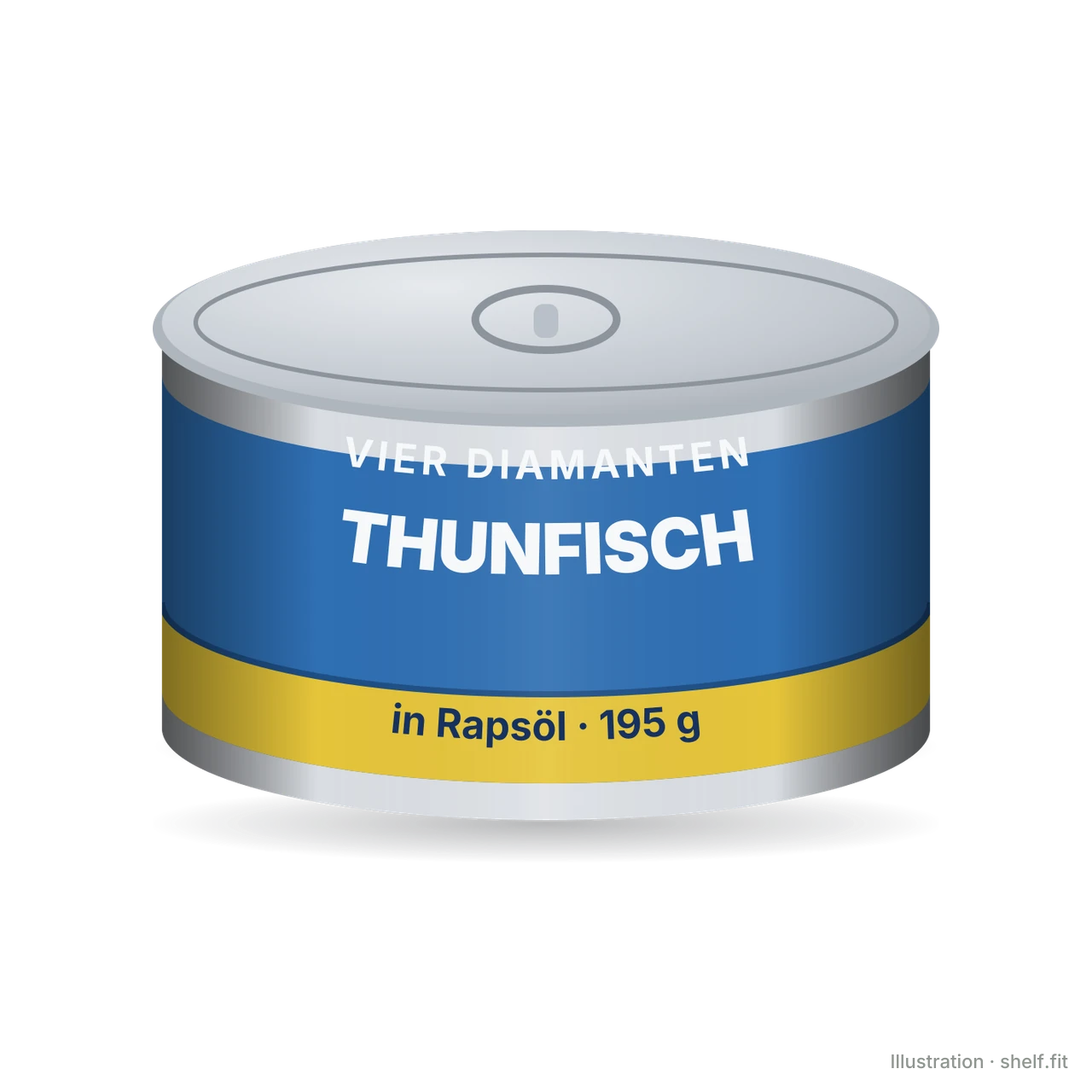 Illustration: Dose Vier Diamanten Thunfisch in Rapsöl, 195 g