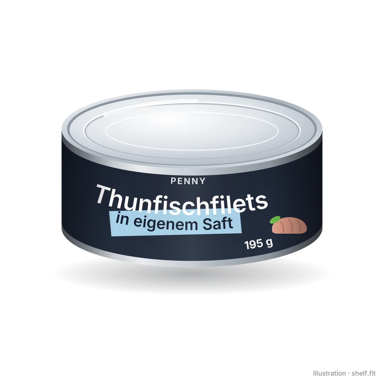 Illustration: Dose Penny Thunfischfilets in eigenem Saft, 195 g