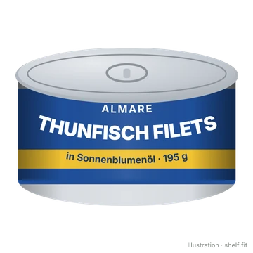 Illustration: Thunfischfilets in Sonnenblumenöl