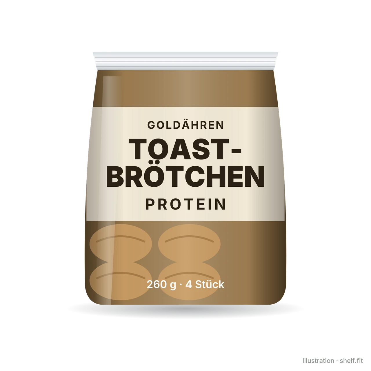 Illustration: Toast-Brötchen Protein