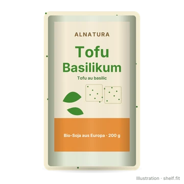 Illustration: Bio Tofu Basilikum
