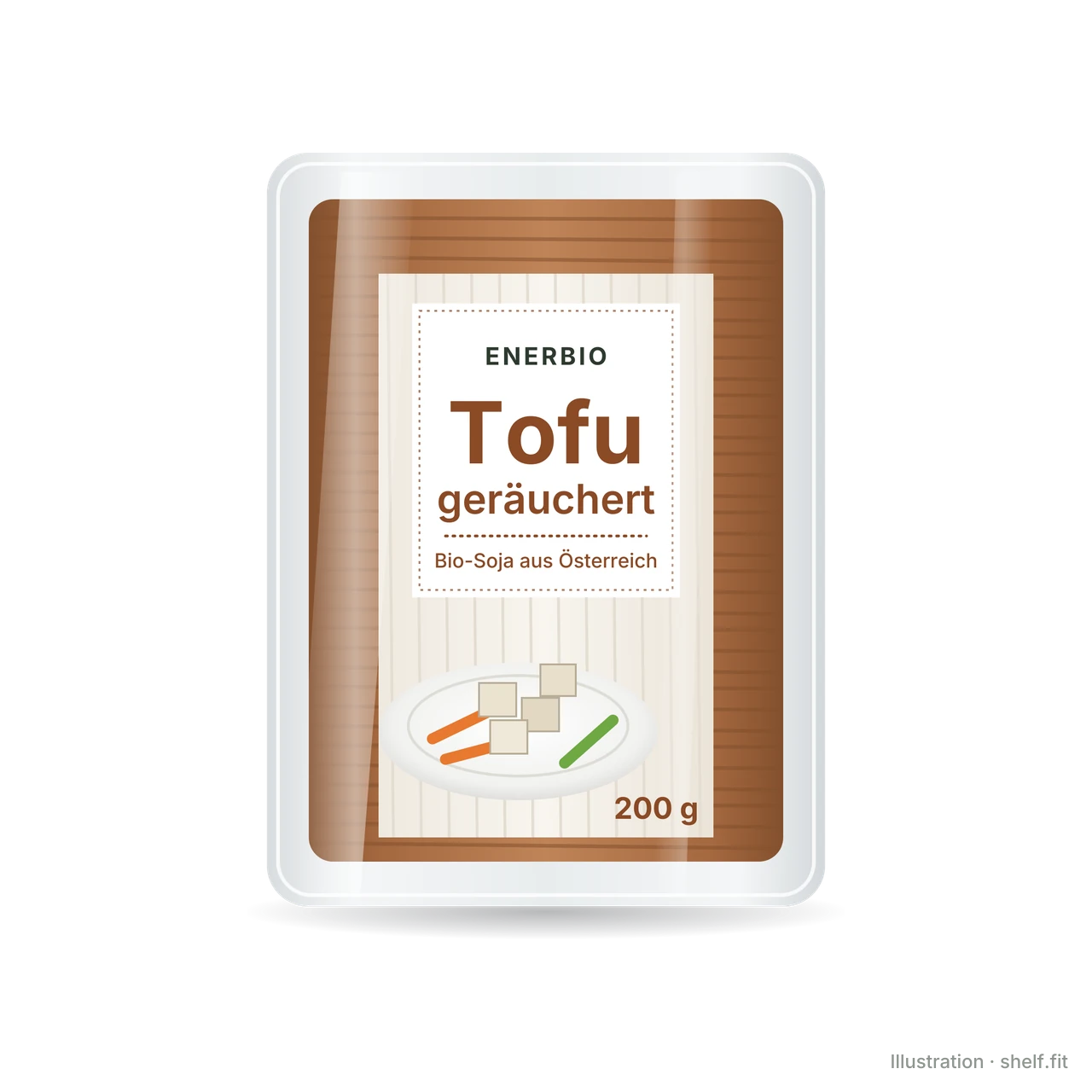 Illustration: Packung enerBiO Tofu geräuchert, 200-g-Packung