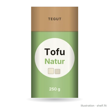 Illustration: Packung tegut Tofu Natur, 250 g