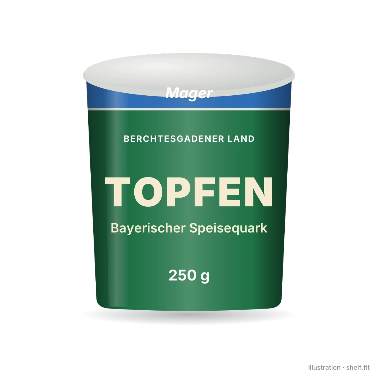 Illustration: Becher Berchtesgadener Land Topfen Magerstufe, 250 g