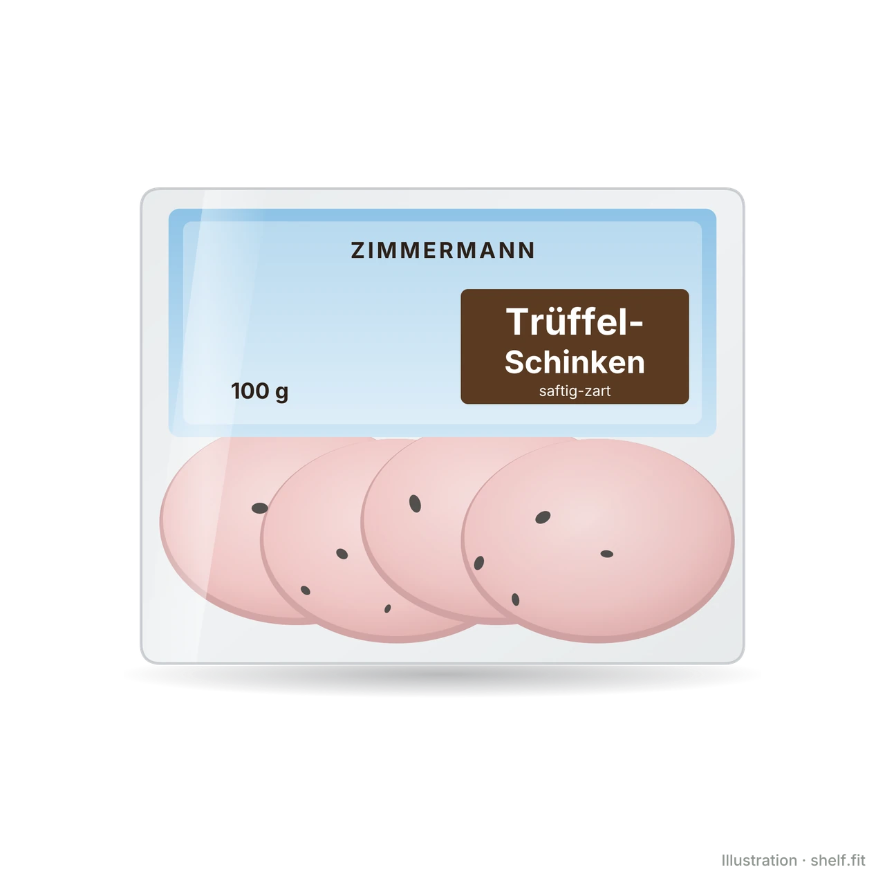 Illustration: Packung Zimmermann Trüffel-Schinken, 100 g