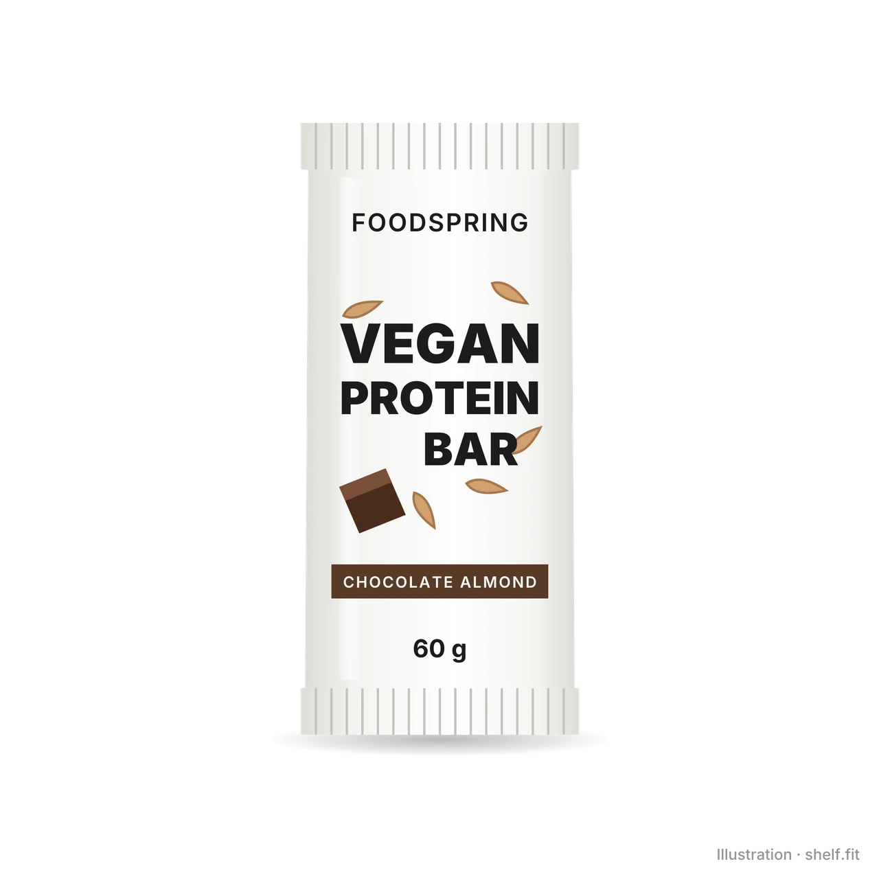 Illustration: Foodspring Vegan Protein Bar Schokolade-Mandel, 60 g
