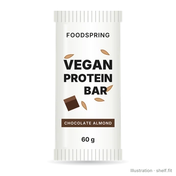 Illustration: Foodspring Vegan Protein Bar Schokolade-Mandel, 60 g