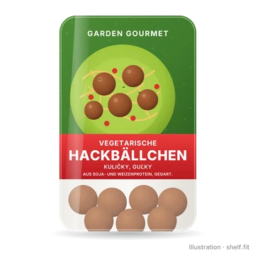 Illustration: Garden Gourmet Vegetarische Hackbällchen, 200-g-Packung
