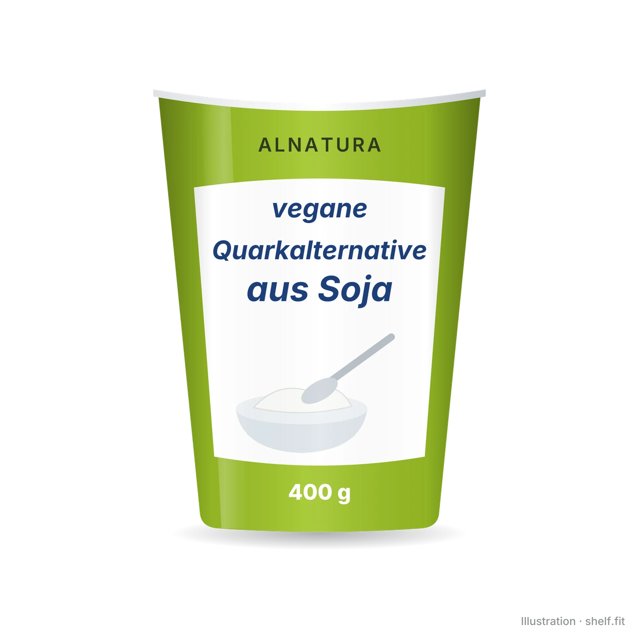 Illustration: Vegane Quarkalternative aus Soja