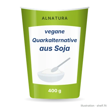 Illustration: Vegane Quarkalternative aus Soja