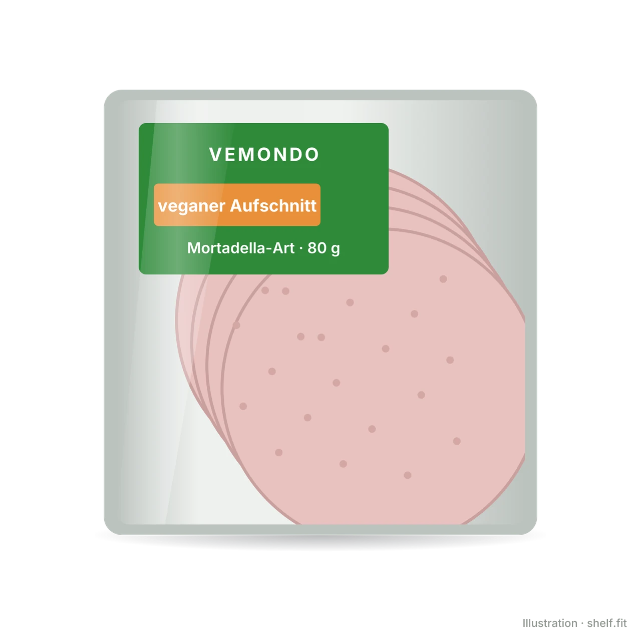 Illustration: Veganer Aufschnitt Mortadella-Art