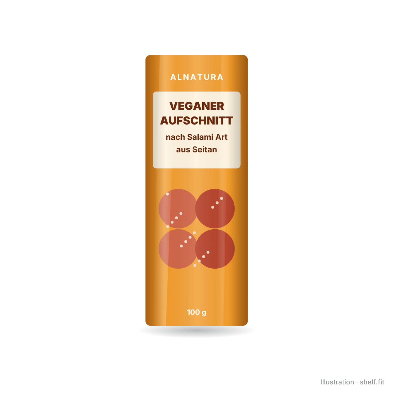 Illustration: Veganer Aufschnitt nach Salami Art aus Seitan