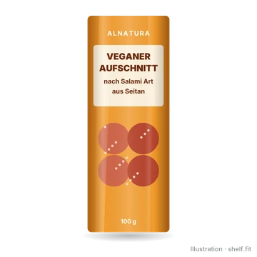 Illustration: Veganer Aufschnitt nach Salami Art aus Seitan