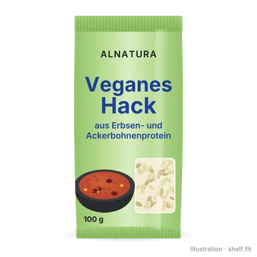 Illustration: Alnatura Bio Veganes Hack, 100-g-Packung