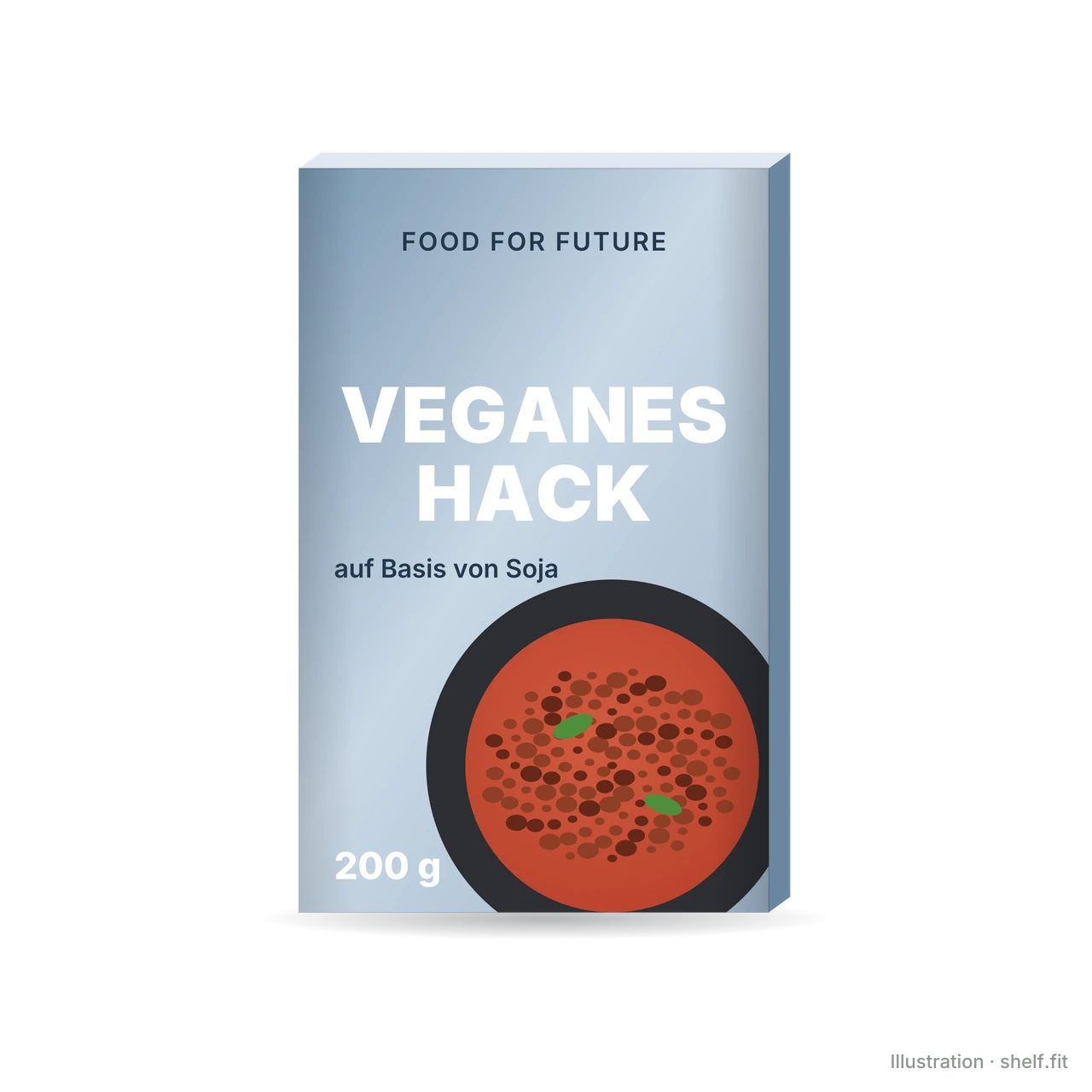 Illustration: Schachtel Food for Future Veganes Hack, 200 g