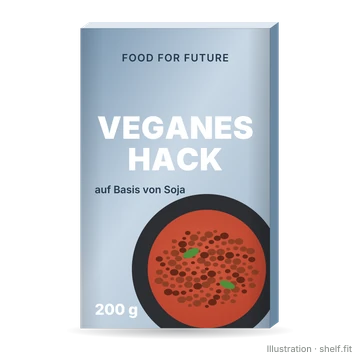 Illustration: Schachtel Food for Future Veganes Hack, 200 g