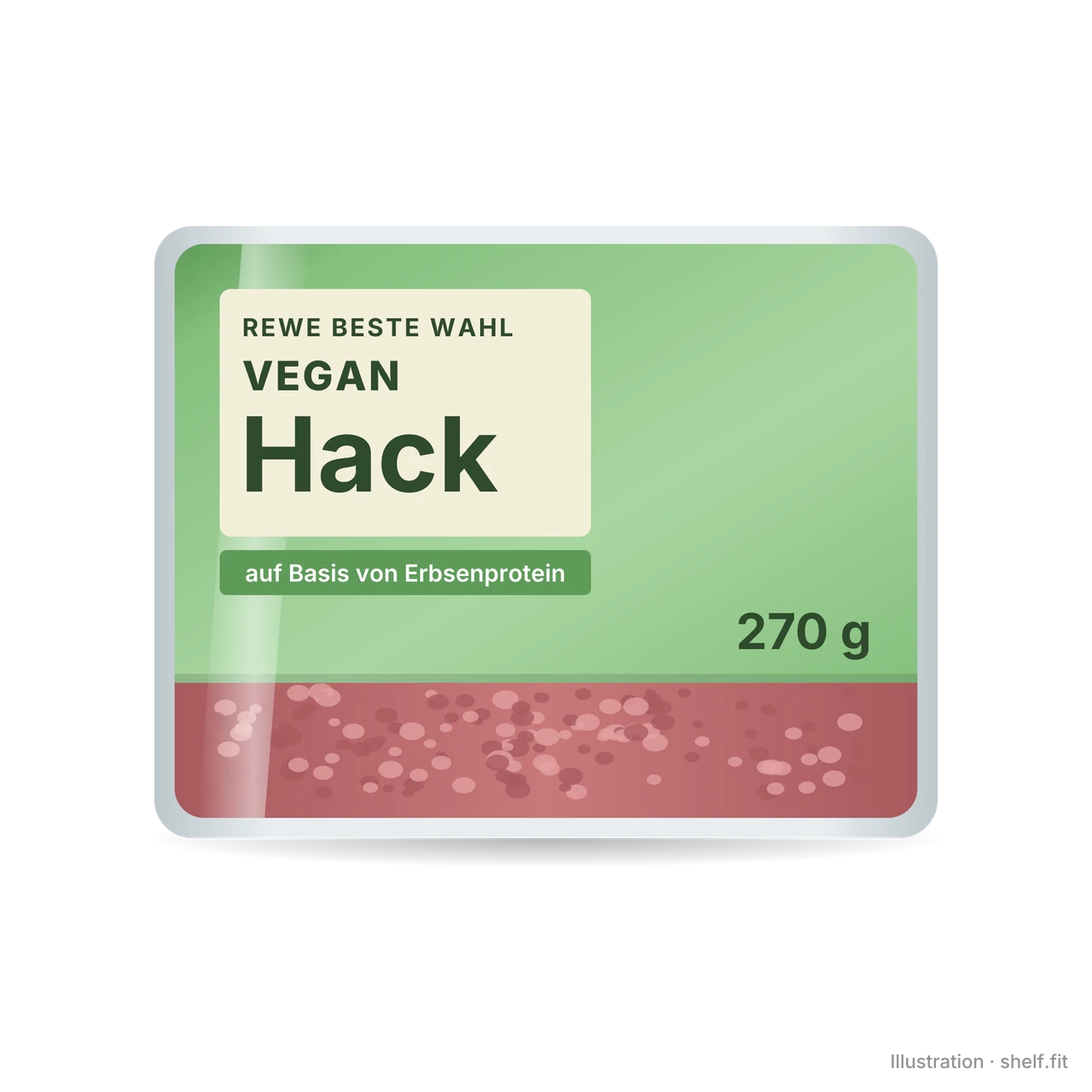 Illustration: Schale REWE Beste Wahl Veganes Hack, 270 g